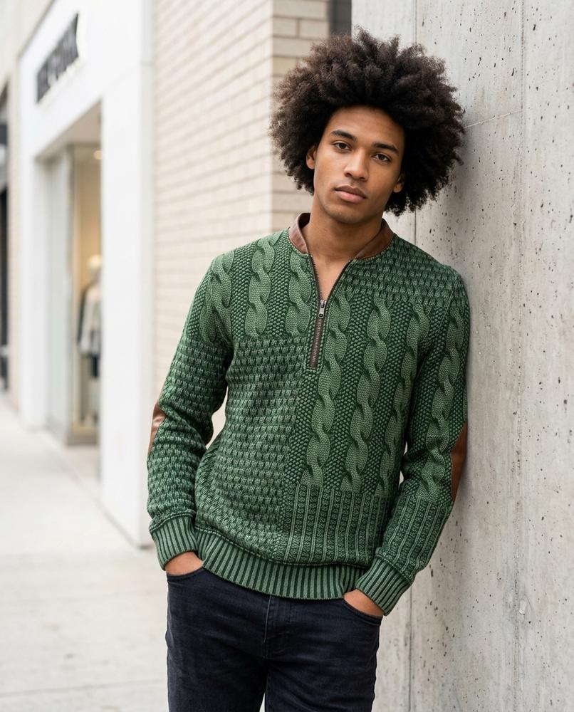 Eakan | Strukturiert Gestrickt Pullover Herren – Tilly Outlet