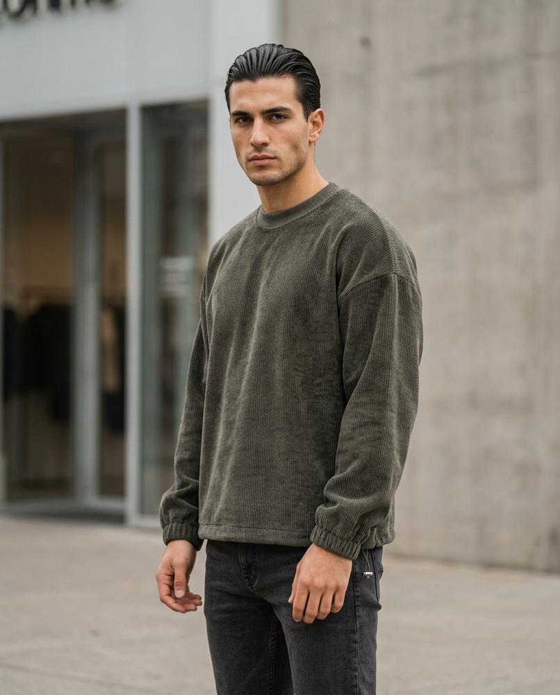 Nubal | Gerippter Langärmliger Pullover Herren – Tilly Outlet