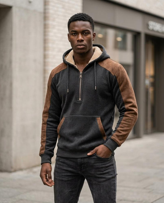 Yetus | Gefütterter Zweifarbiger Hoodie Herren – Tilly Outlet