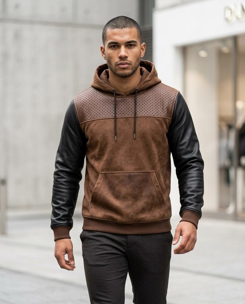Yetus | Gefütterter Zweifarbiger Hoodie Herren – Tilly Outlet