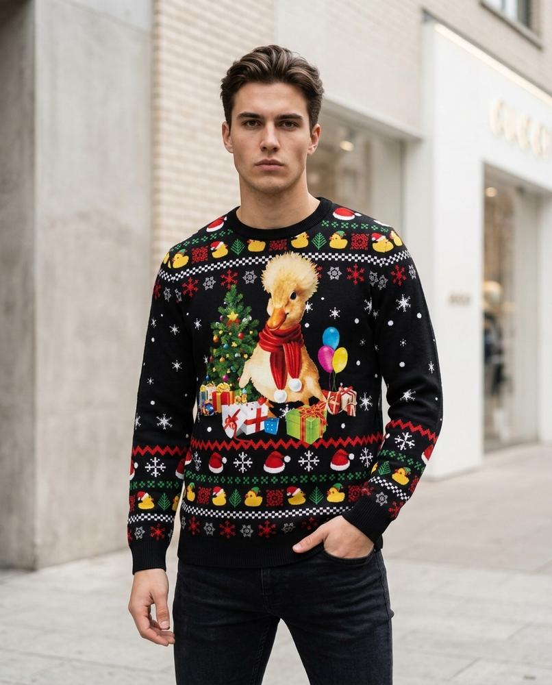 Eabil | Langärmliger Gemusterter Pullover Herren – Tilly Outlet