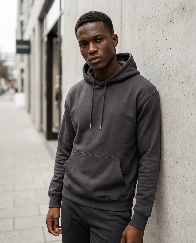 Cipiv | Aufgerauter Einfarbiger Hoodie Herren – Tilly Outlet