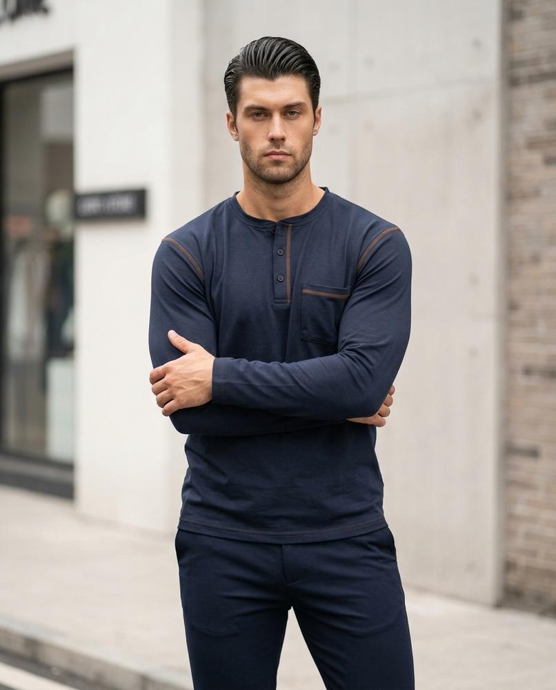 Kosad | Langärmliges Geknöpftes Shirt Herren – Tilly Outlet