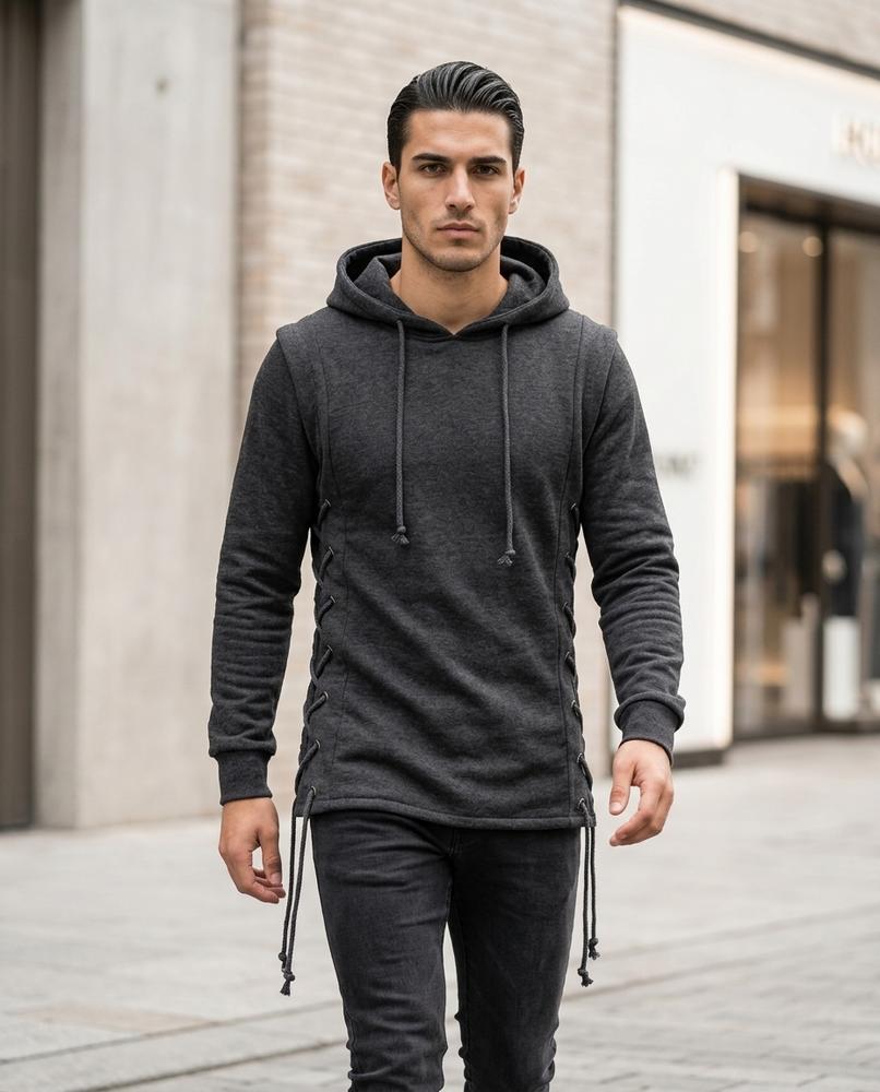 Cagum | Geschnürt Tailliert Hoodie Herren – Tilly Outlet