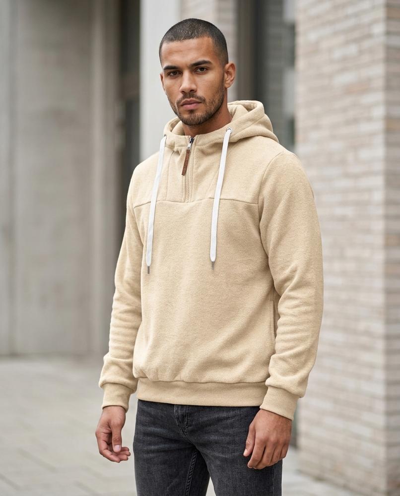 Kufis | Gezipter Kontrastfarbener Hoodie Herren – Tilly Outlet