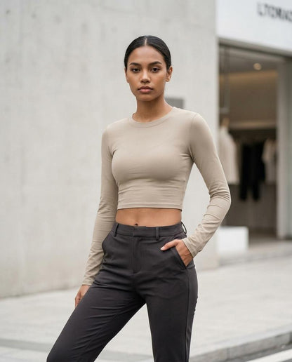 Lorok | Langärmliges Geripptes Shirt Damen – Tilly Outlet