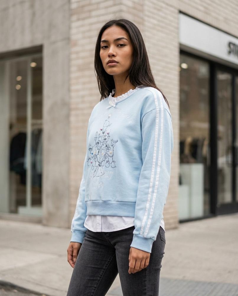 Zelar | Bestickt Gerüscht Sweatshirt Damen – Tilly Outlet