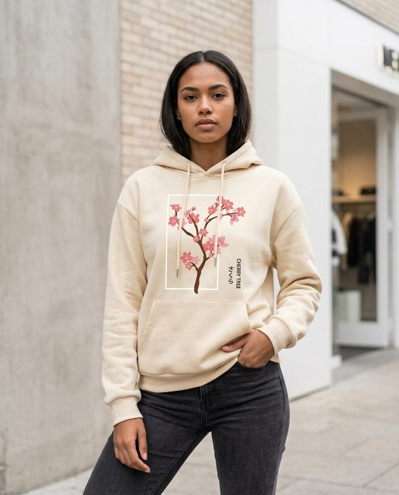 Tiram | Bedruckter Baumwoll Hoodie Unisex – Tilly Outlet