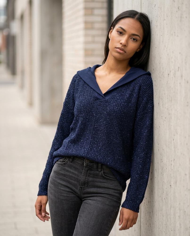 Lavar | Paillettenbesetzter Strukturierter Hoodie Damen – Tilly Outlet