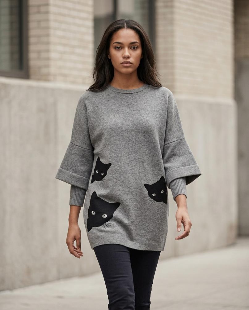 Yomer | Oversized Bedruckt Tunika Damen – Tilly Outlet