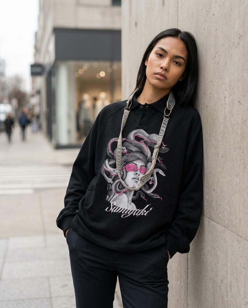 Keram | Bedruckt Langärmlig Hoodie Unisex – Tilly Outlet