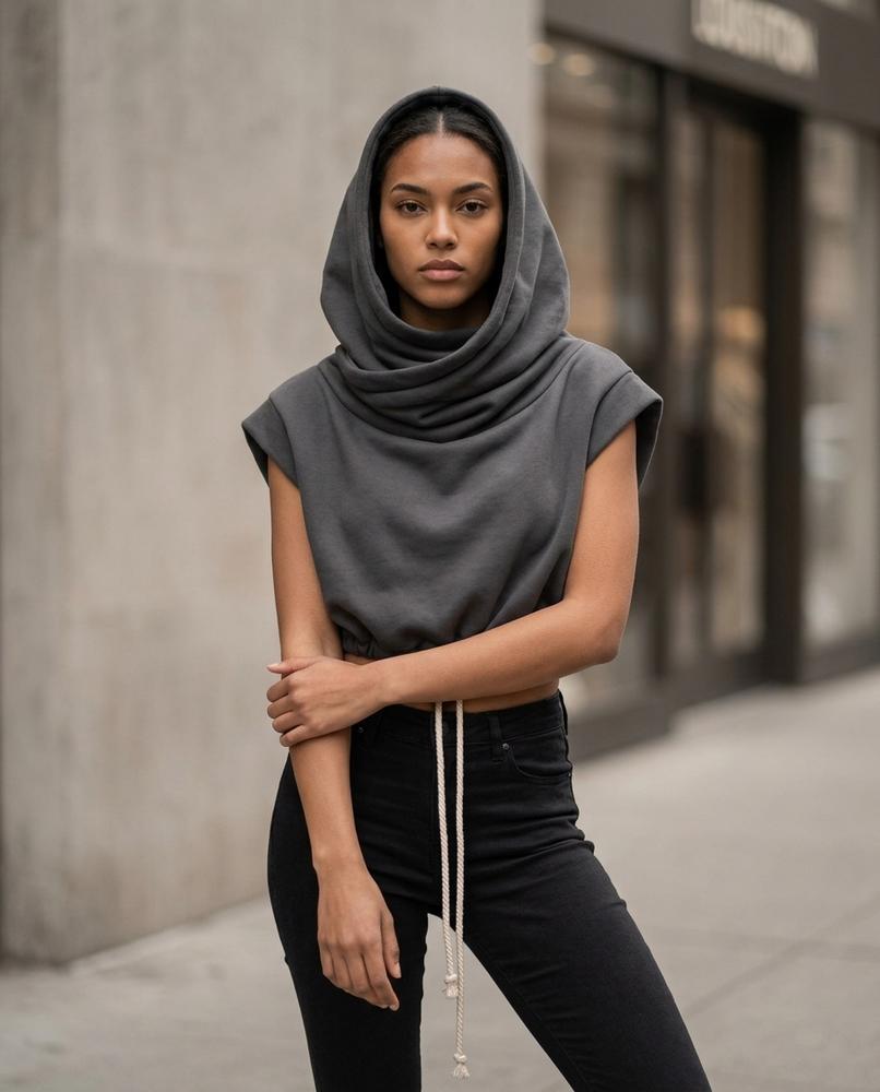 Semon | Kurzgeschnittener Sweat Hoodie Damen – Tilly Outlet