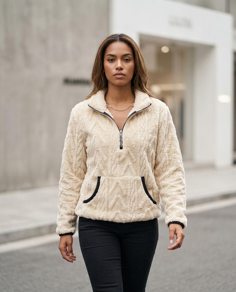 Armin | Plüschiger Strukturierter Pullover Damen – Tilly Outlet
