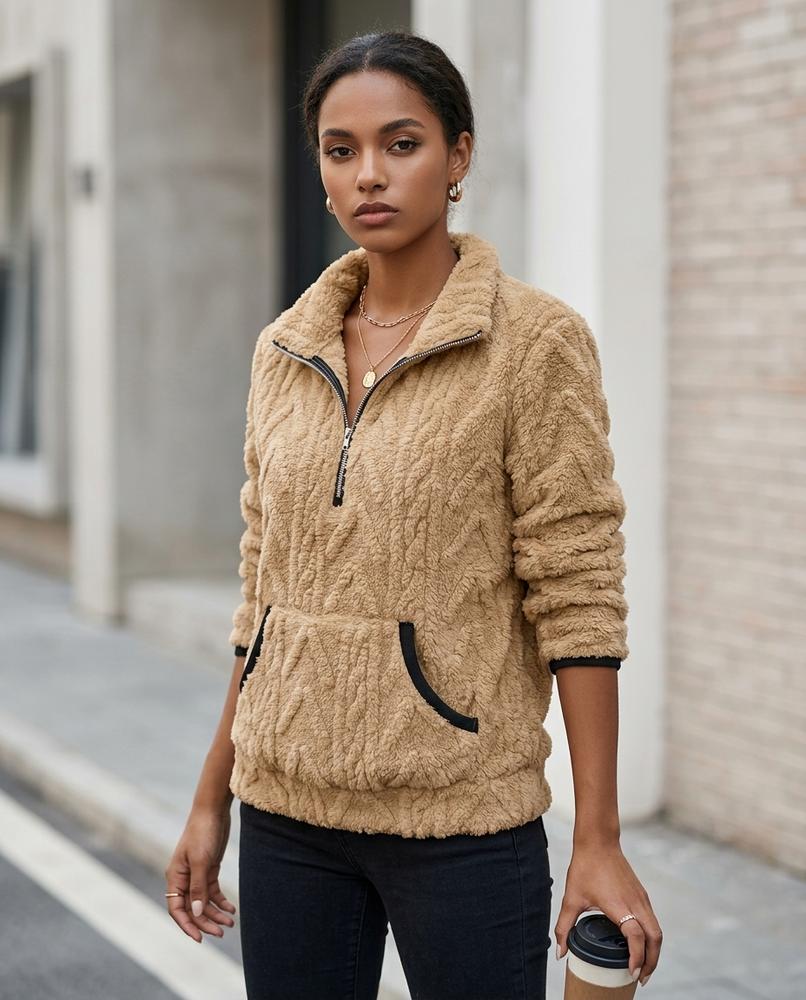 Armin | Plüschiger Strukturierter Pullover Damen – Tilly Outlet