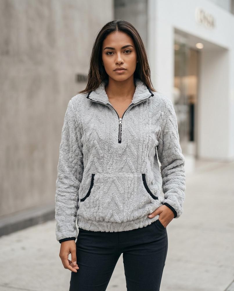 Armin | Plüschiger Strukturierter Pullover Damen – Tilly Outlet