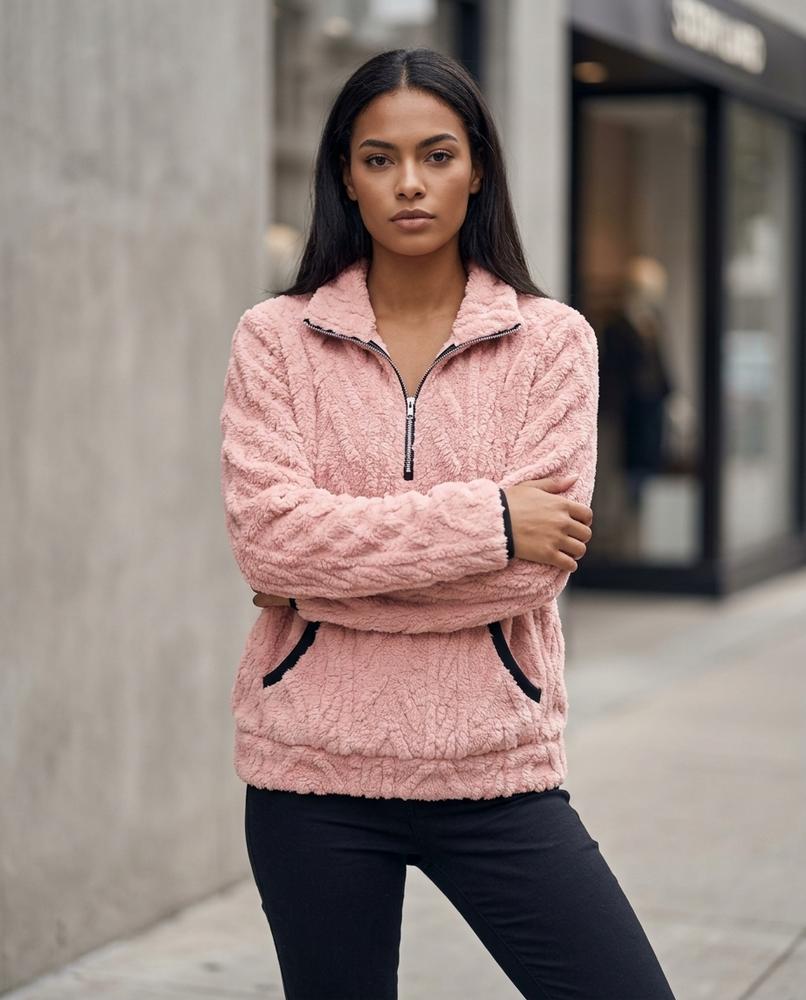 Armin | Plüschiger Strukturierter Pullover Damen – Tilly Outlet