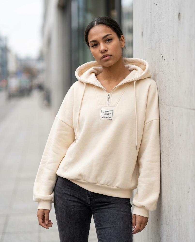 Madan | Oversized Gekragt Hoodie Damen – Tilly Outlet