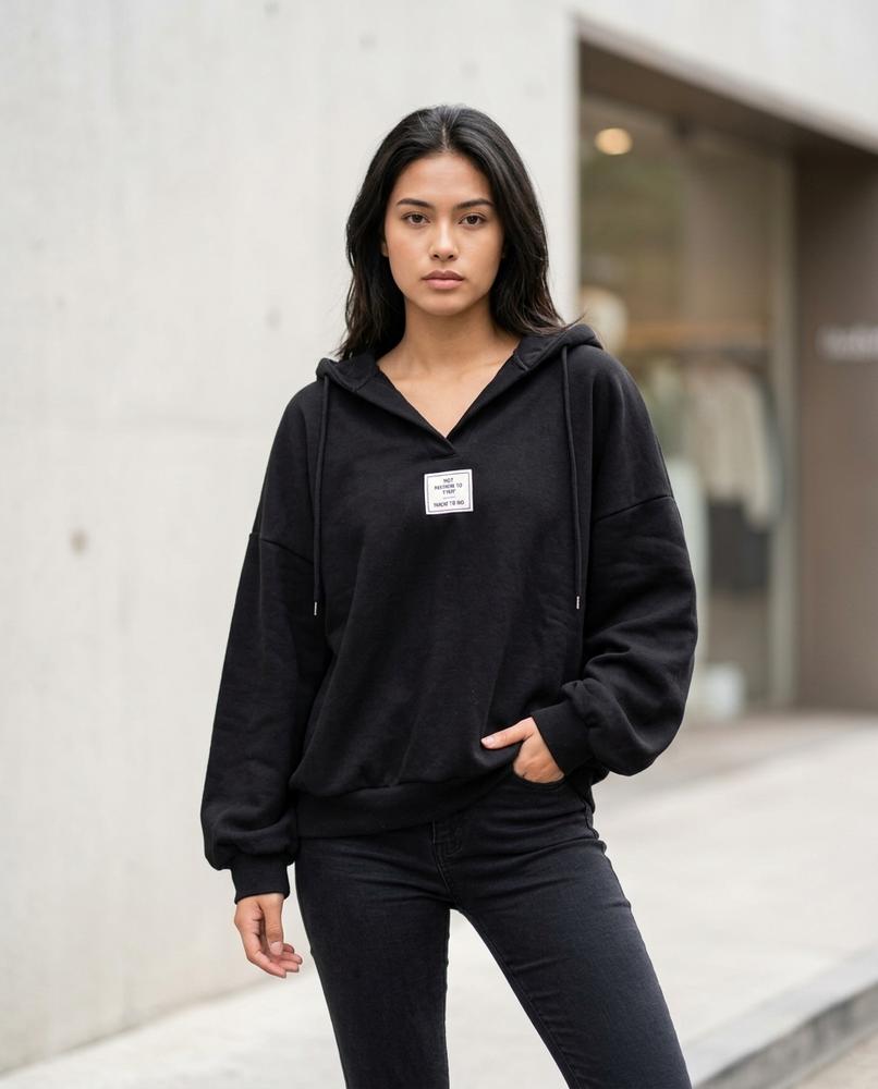 Madan | Oversized Gekragt Hoodie Damen – Tilly Outlet