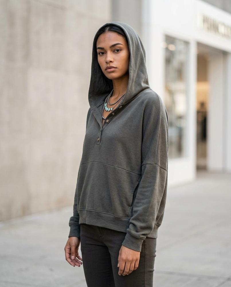 Maken | Weitgeschnittener Strukturierter Hoodie Damen – Tilly Outlet