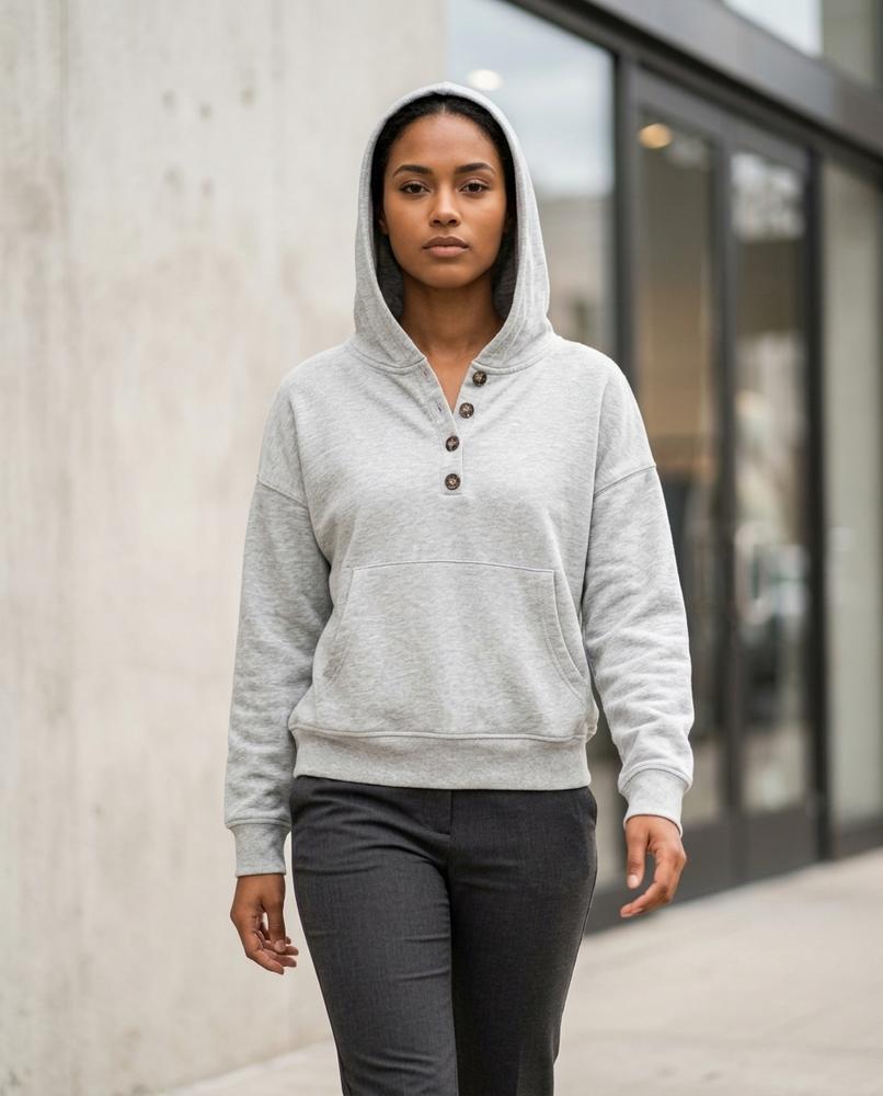 Maken | Weitgeschnittener Strukturierter Hoodie Damen – Tilly Outlet