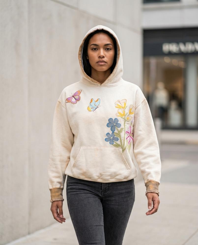 Vasel | Bestickter Sweatstoff Hoodie Unisex – Tilly Outlet
