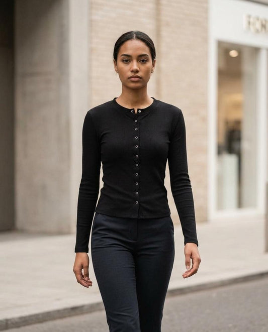 Rolan | Langärmliges Geripptes Shirt Damen – Tilly Outlet