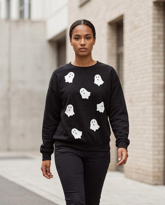 Timor | Gemustert Rundhals Sweatshirt Damen – Tilly Outlet