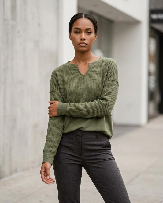 Raver | Gekerbt Strukturiert Pullover Damen – Tilly Outlet