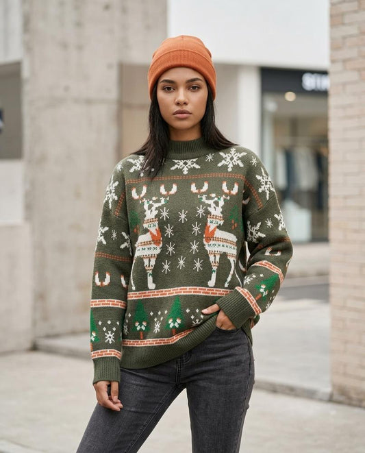 Cadar | Gemustert Gestrickt Pullover Damen – Tilly Outlet