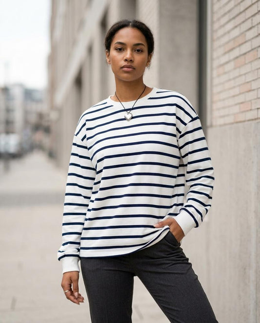 Rasil | Gestreift Langärmlig Sweatshirt Damen – Tilly Outlet