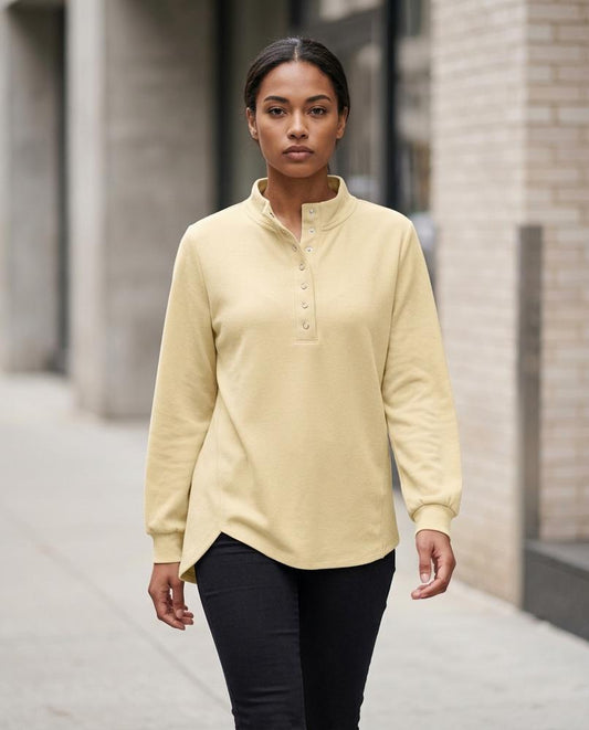 Niral | Geknöpft Langärmlig Sweatshirt Damen – Tilly Outlet