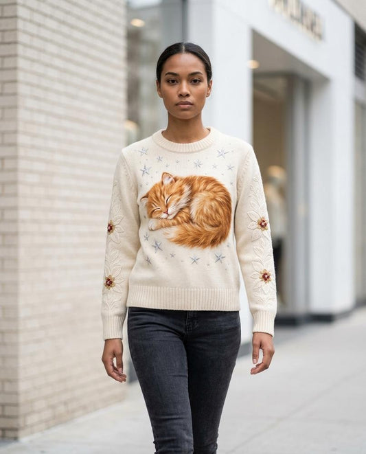 Sevel | Bestickt Gestrickt Pullover Damen – Tilly Outlet