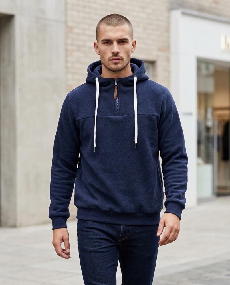 Men's Hoodie – Kasol, Fleece lining, A zipper closure – Tilly Outlet