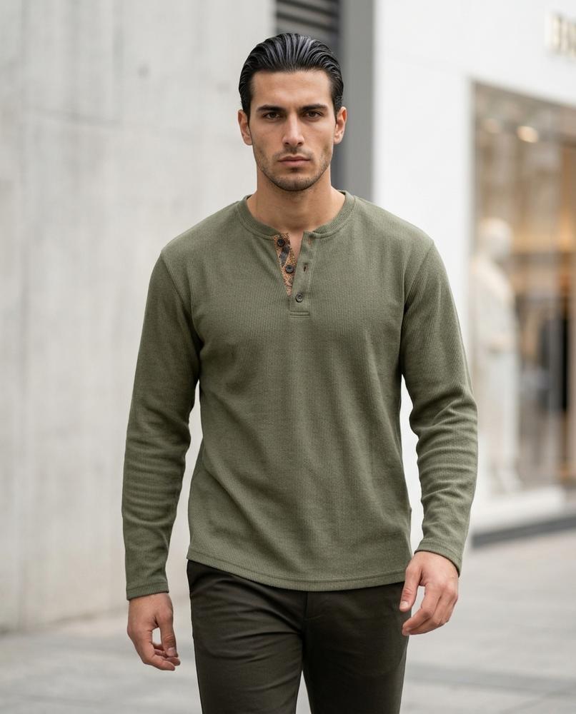 Men's Shirt – Niram, Textured fabric, Long sleeves – Tilly Outlet