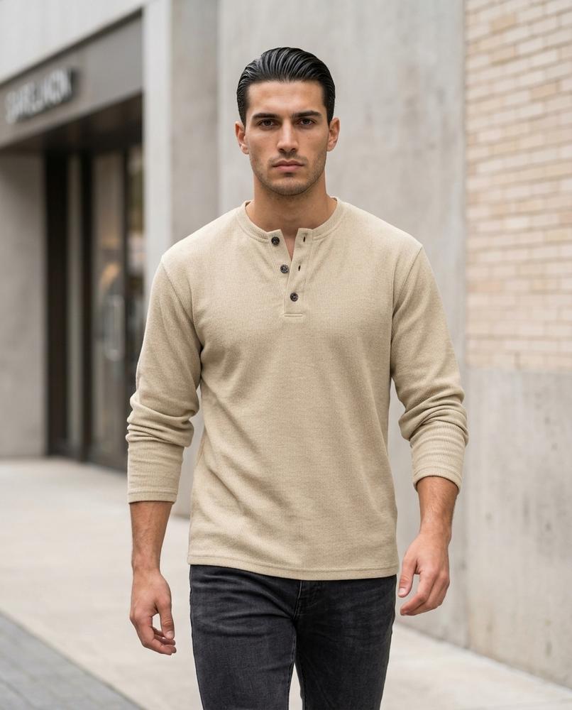 Men's Shirt – Niram, Textured fabric, Long sleeves – Tilly Outlet