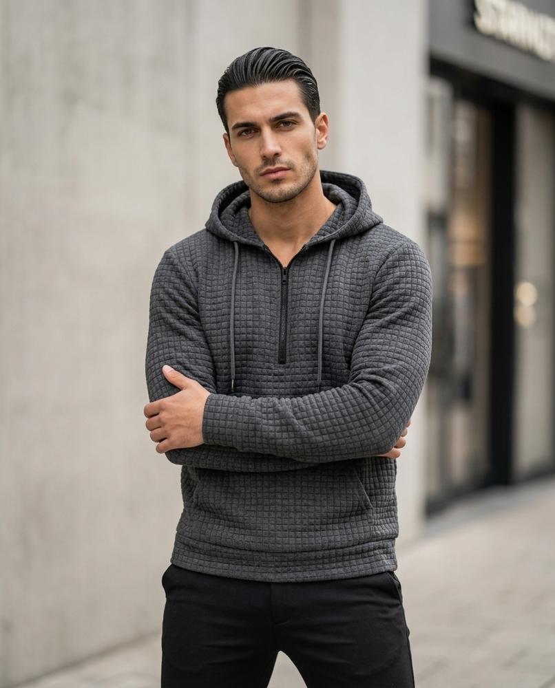 Men's Hoodie – Nemar, Fleece lining, Textured fabric – Tilly Outlet