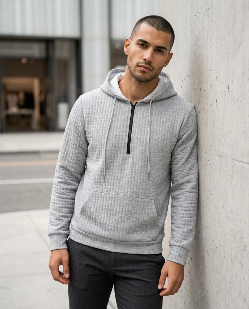 Men's Hoodie – Nemar, Fleece lining, Textured fabric – Tilly Outlet