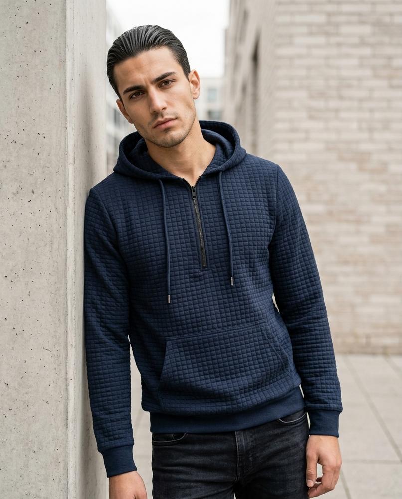 Men's Hoodie – Nemar, Fleece lining, Textured fabric – Tilly Outlet