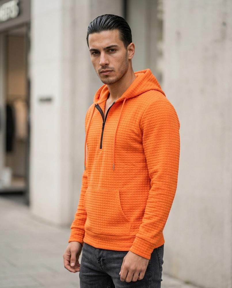 Men's Hoodie – Nemar, Fleece lining, Textured fabric – Tilly Outlet