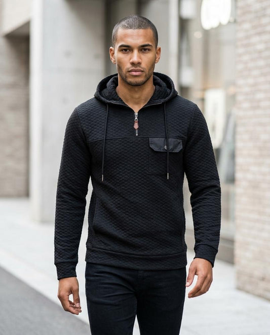 Men's Hoodie – Alnor, A zipper closure, An attached hood – Tilly Outlet