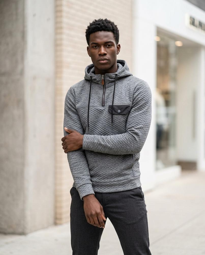 Men's Hoodie – Alnor, A zipper closure, An attached hood – Tilly Outlet