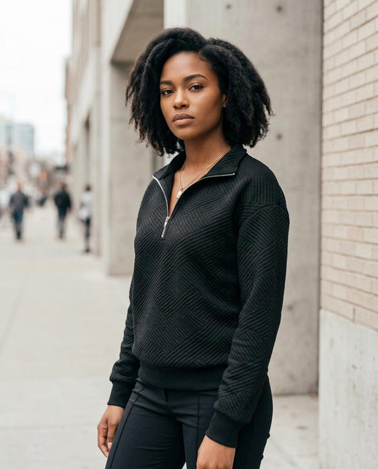 Sarev | Gesteppt Gezipft Sweatshirt Damen – Tilly Outlet