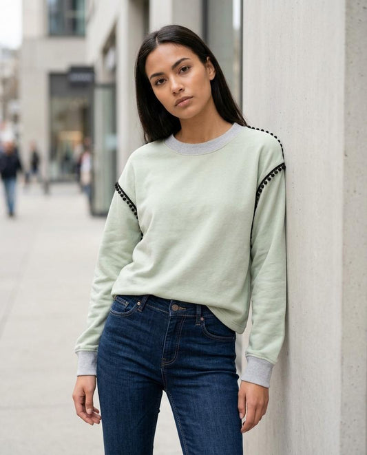 Lelin | Verziertes Langärmliges Sweatshirt Damen – Tilly Outlet