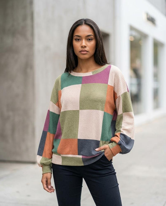 Mamar | Mehrfarbig Strukturiert Pullover Damen – Tilly Outlet