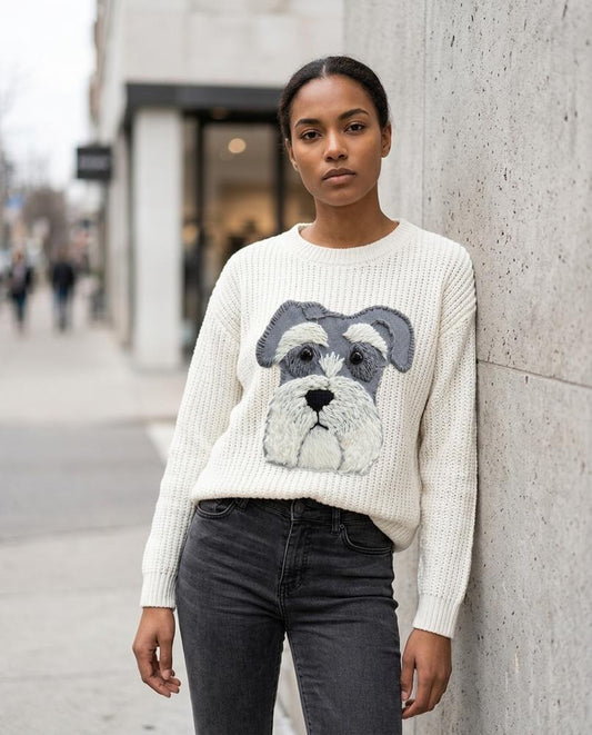 Selor | Gestrickt Appliziert Pullover Damen – Tilly Outlet