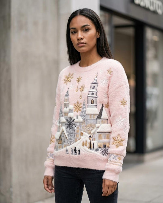 Roven | Bestickt Strukturiert Pullover Damen – Tilly Outlet