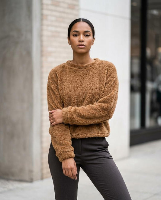 Tamor | Flauschiger Langärmliger Pullover Damen – Tilly Outlet
