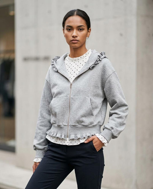 Zepun | Gerüschte Kurz Geschnittene Jacke Damen – Tilly Outlet