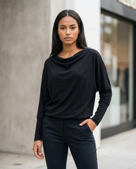 Kigel | Langärmlig Drapiert Shirt Damen – Tilly Outlet