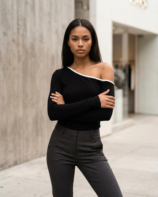Mafom | Asymmetrisches Langärmliges Shirt Damen – Tilly Outlet